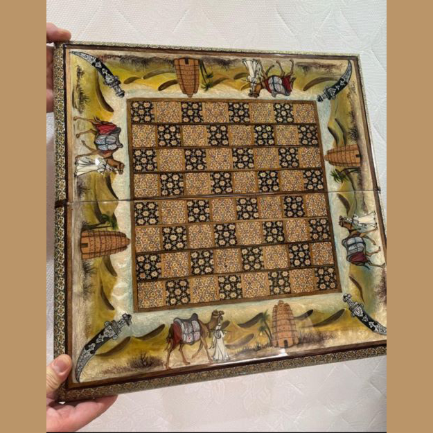 شطرنج تخته نرد خاتم کاری Khatamkari 